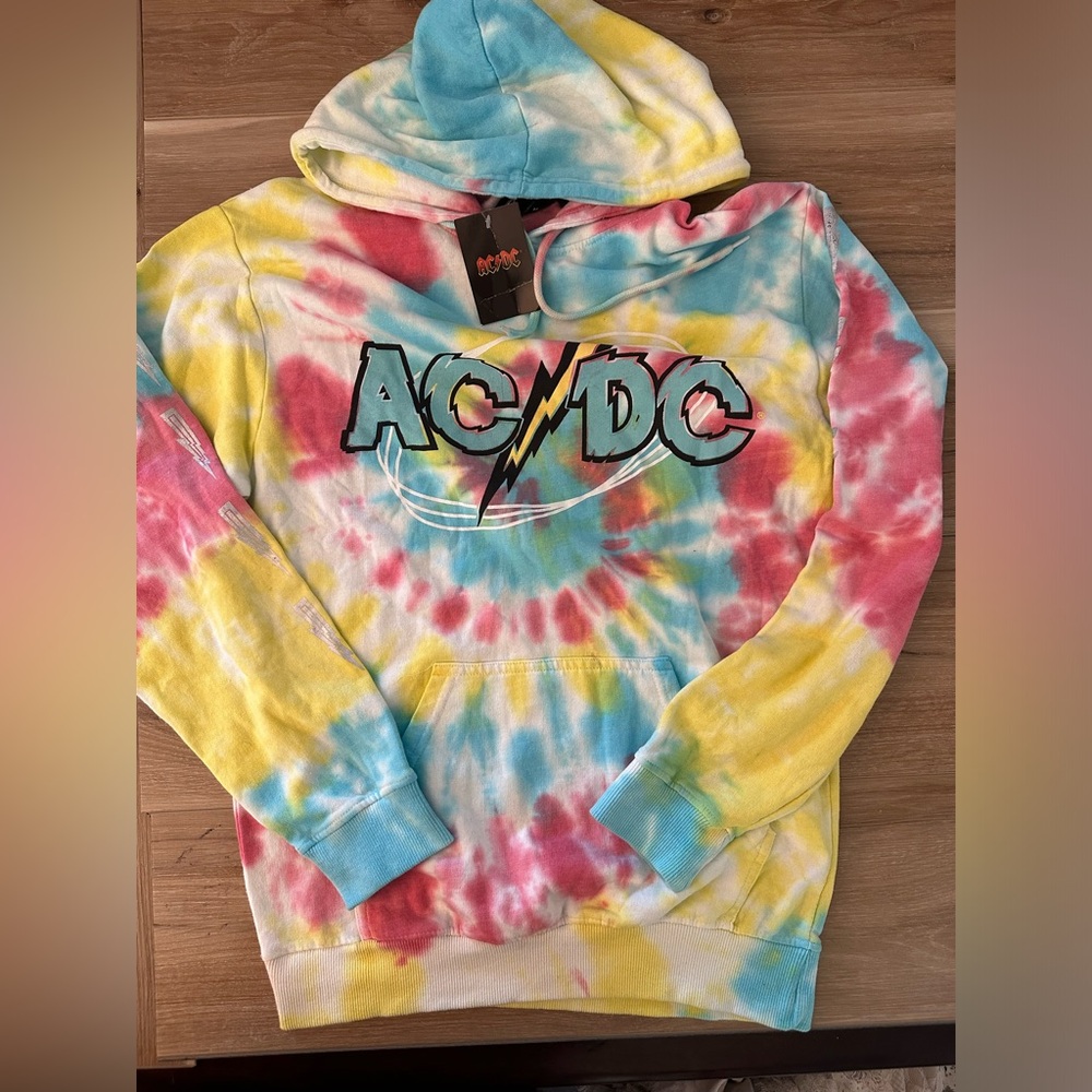 AC/DC Tyedye Hoodie M NWT